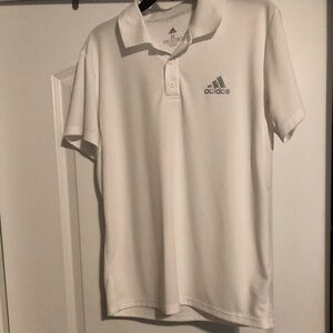 Adidas Climalite White Collar Shirt
